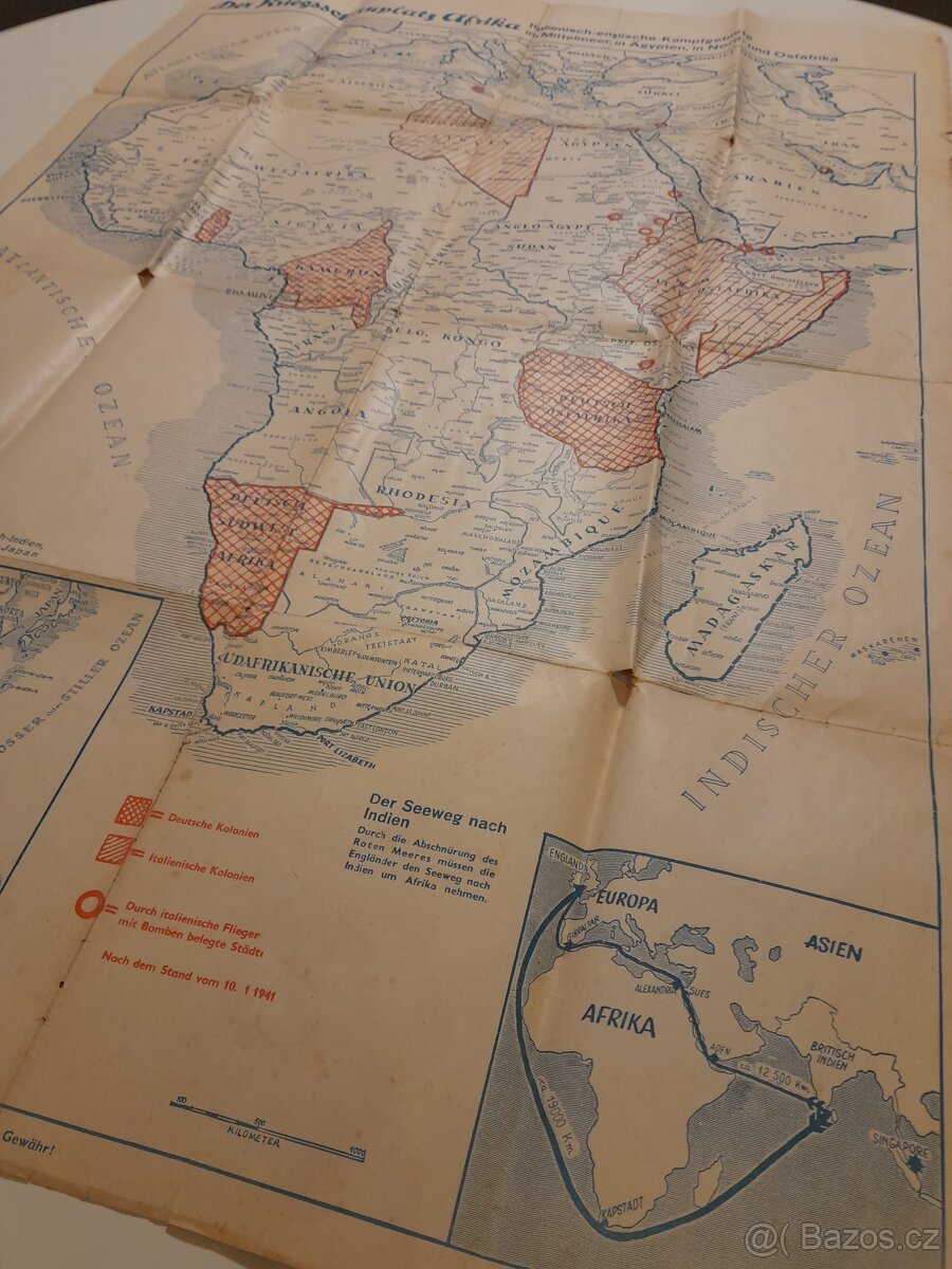Historická německá vojenská mapa z roku 1941 - 4