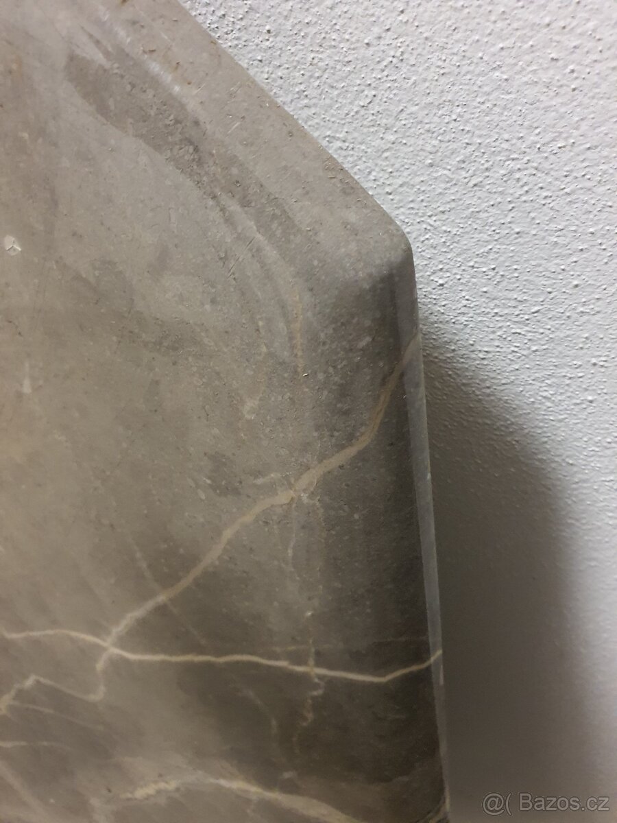 luxus mramorová deska pěkná kvalitní silná 8hran - 4