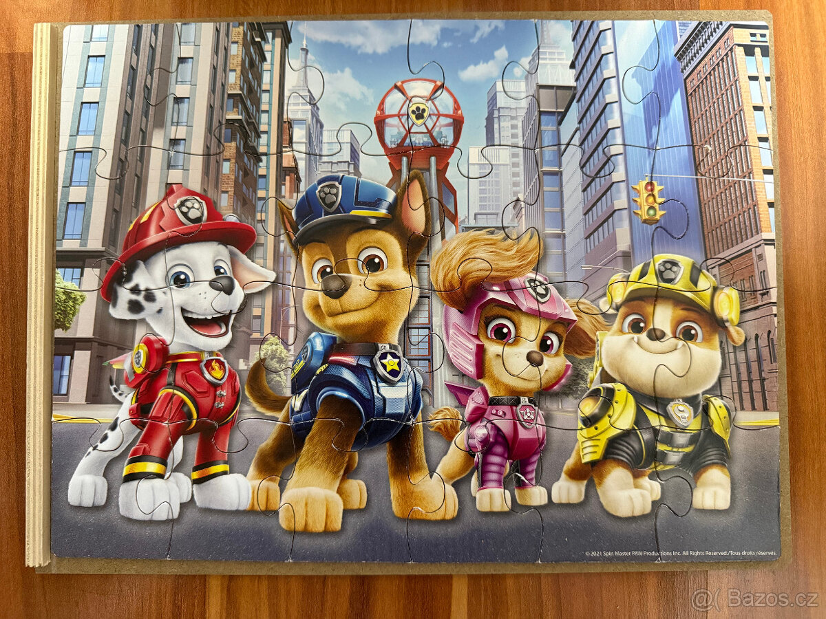 Dřevěné puzzle Tlapková patrola 3x24 dílků - 4