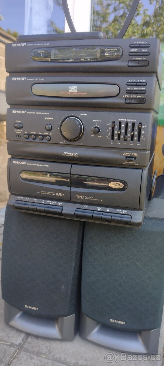Hifi věž SHARP CD-S370H – trojkombinace CD-rádio-double tape - 4