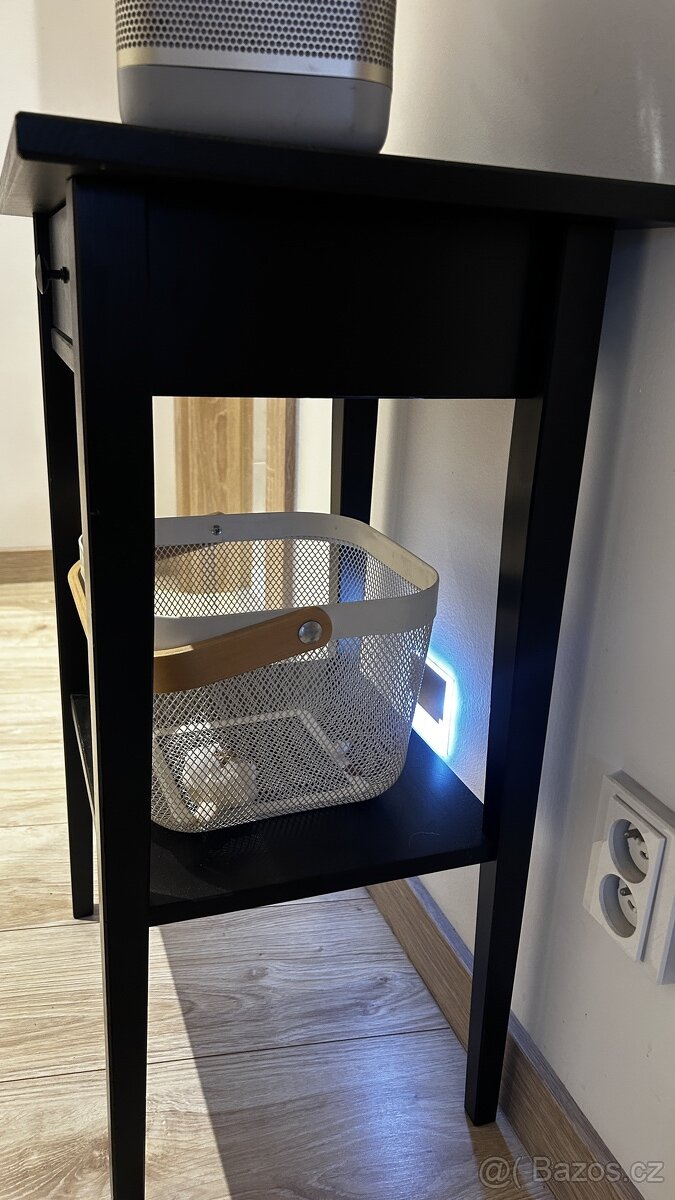 hemnes ikea noční stolek černý - 4
