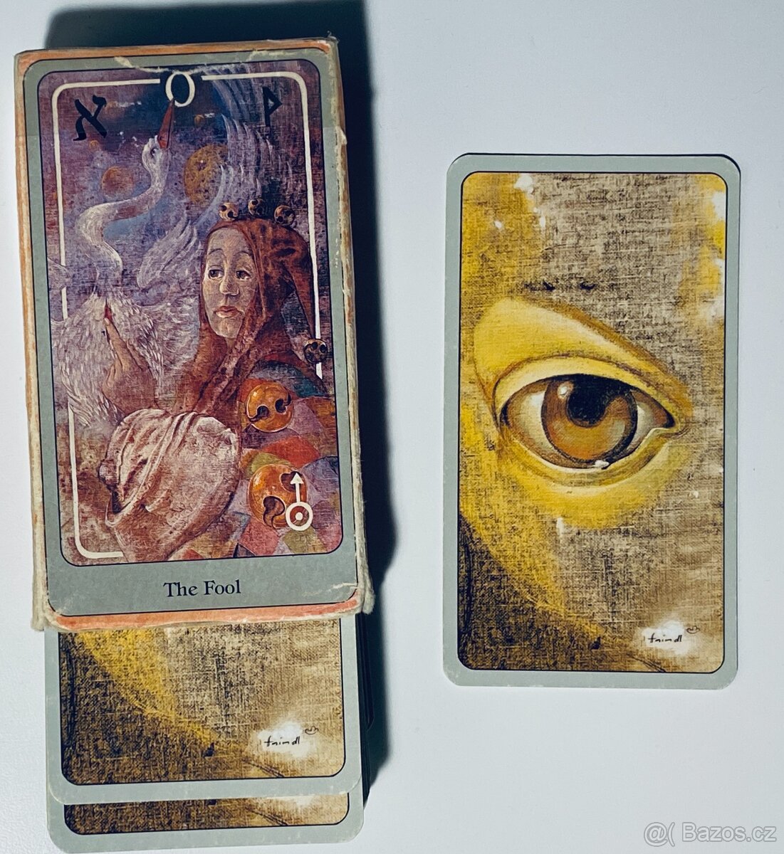 Tarotové karty Haindl Tarot Deck + přírodní. kniha jako nové - 4