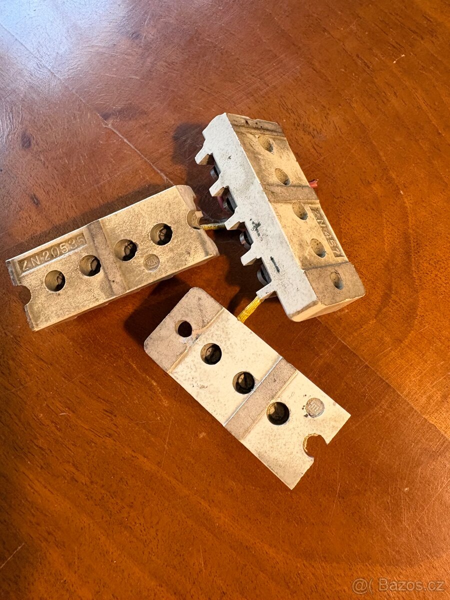 Keramické retro svorkovnice / lustr svorky - 4