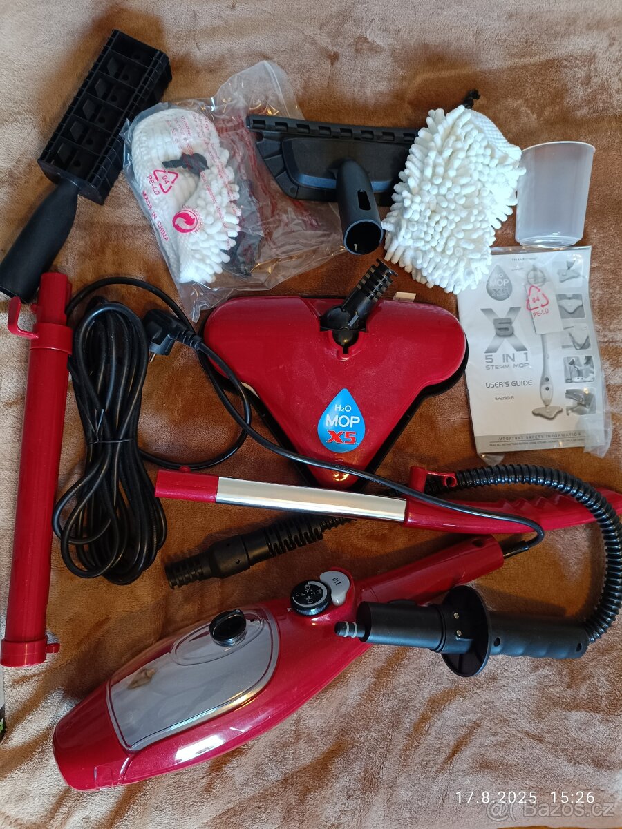 Prodám SADU ELEKTR. PARNÍHO MOPU H20, 1300W - 4