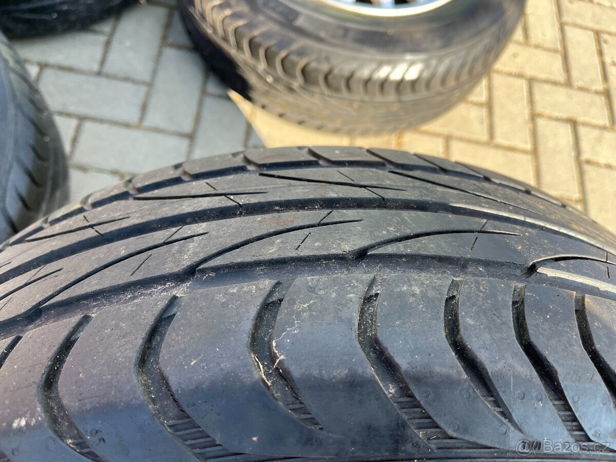 4x alu disky BMW 5x120 R16, letní pneu - 4