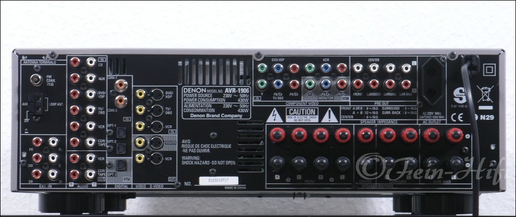 Denon AVR-1906 Dolby Digital 7.1 x115W AV Receiver, DO návod - 4