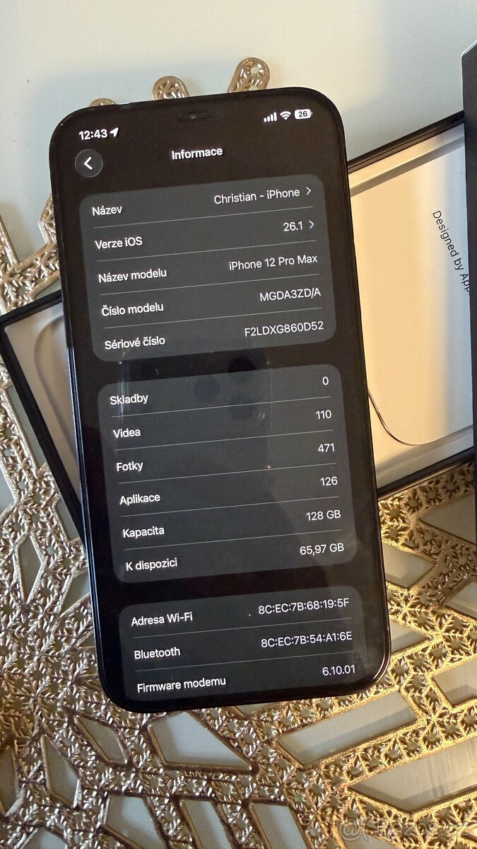 iPhone 12 Pro Max 128gb modrý - 4