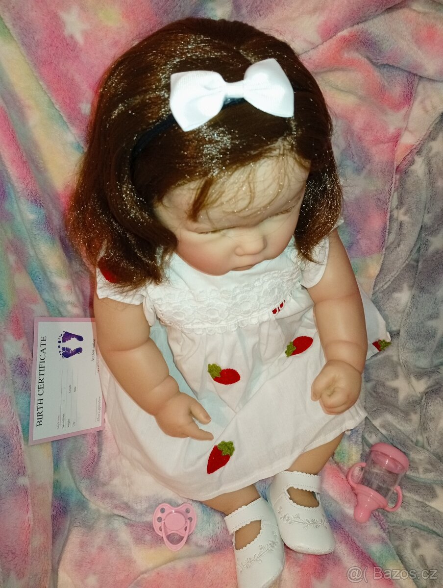 Realistická Reborn panenka buclatá holčička - 4
