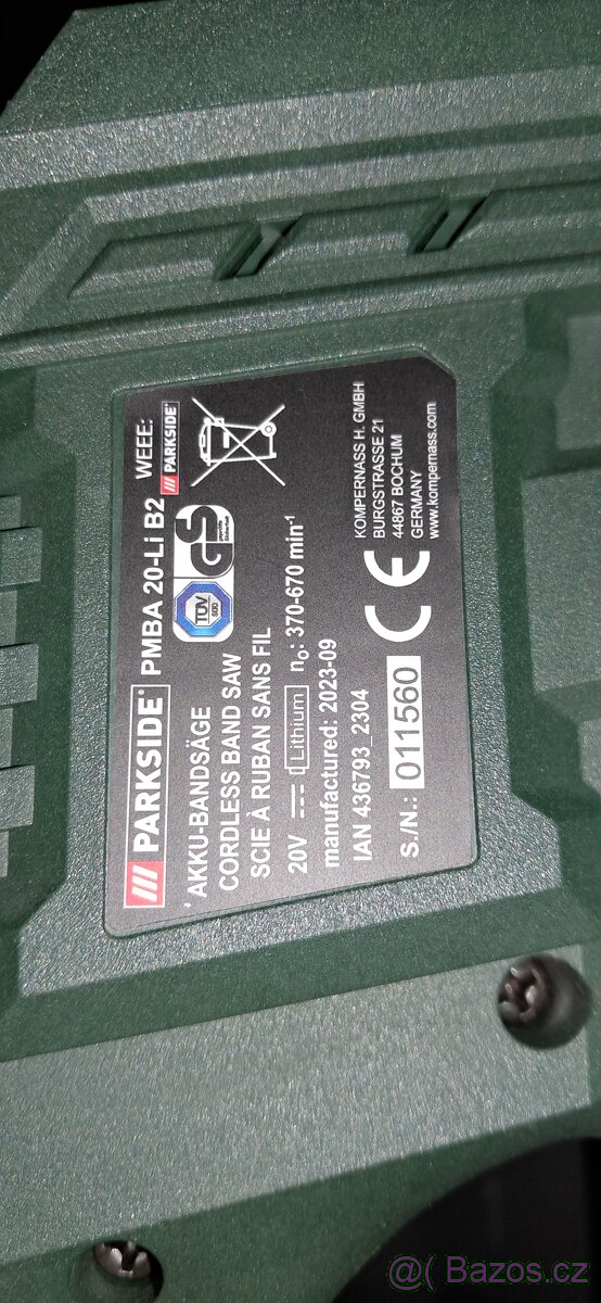 Parkside aku pásová pila nová. - 4