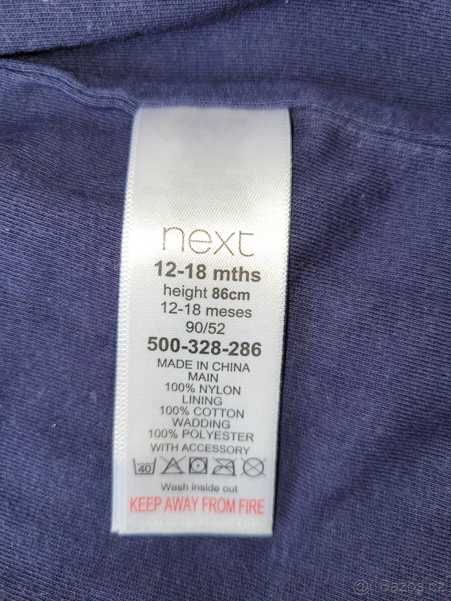 Zimní kombinéza Next - modrá - velikost 86 - 4