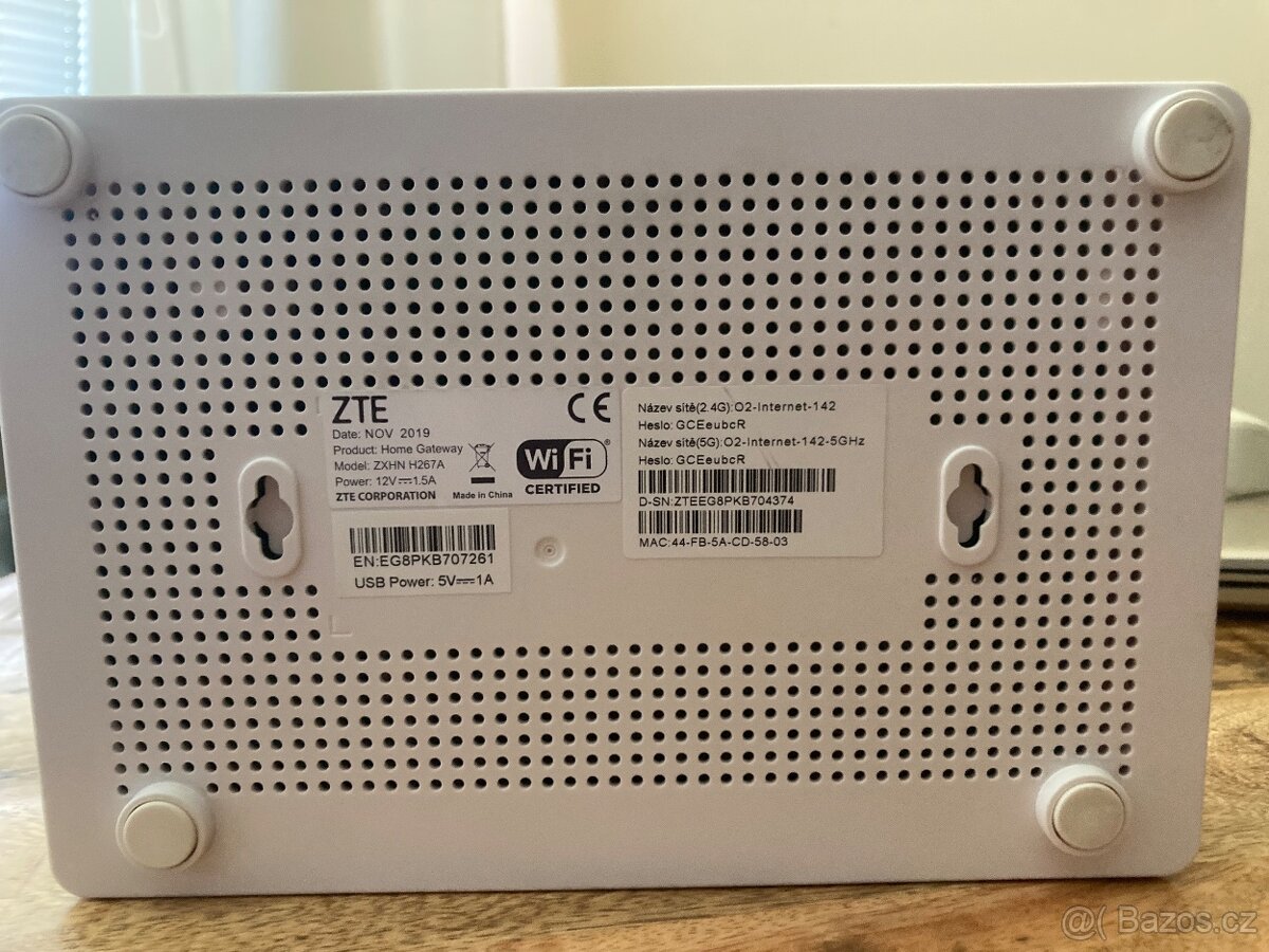 O2 ZTE ZXHN H267A – VDSL modem/router - 4