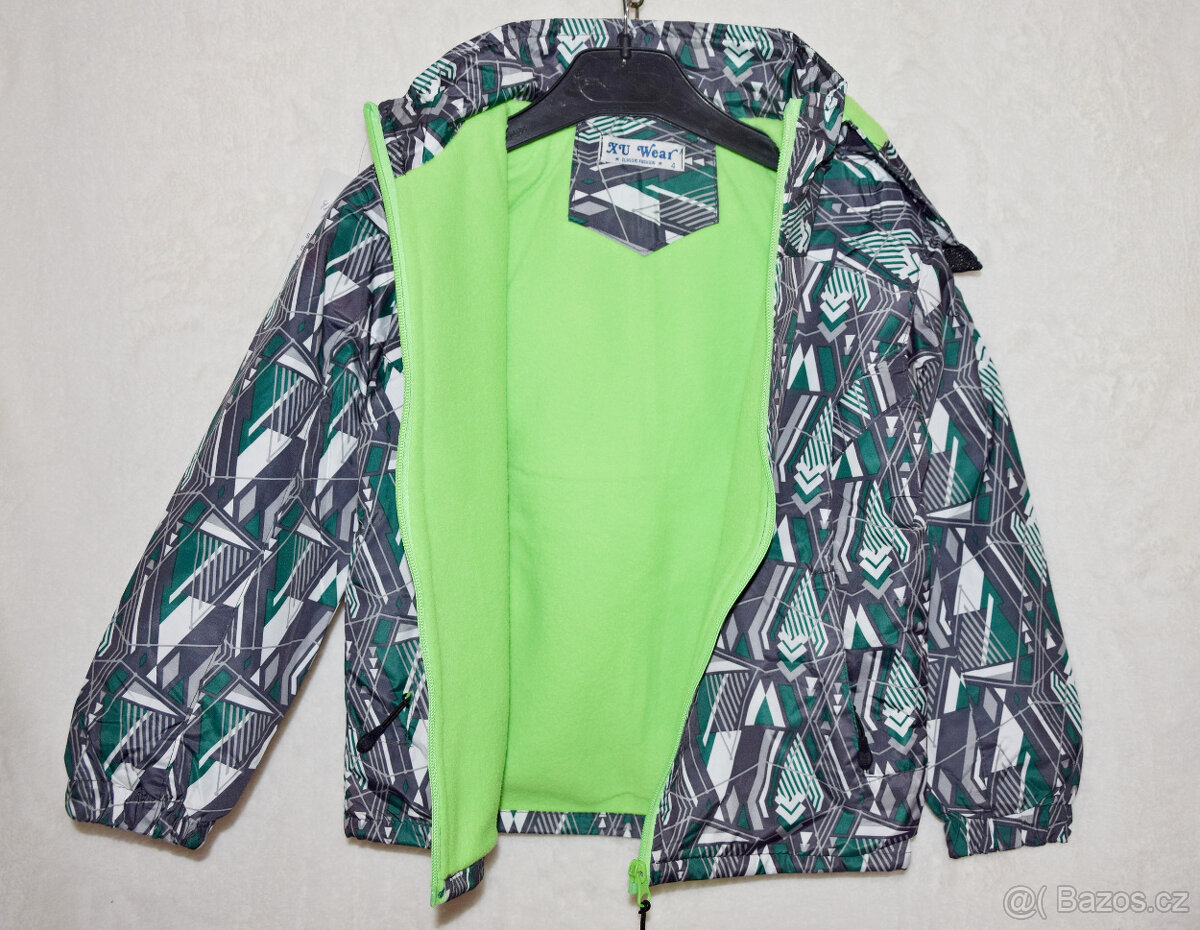 Chlap. šusťáková bunda s fleesem vel.98/104, a 116 NOVÁ - 4