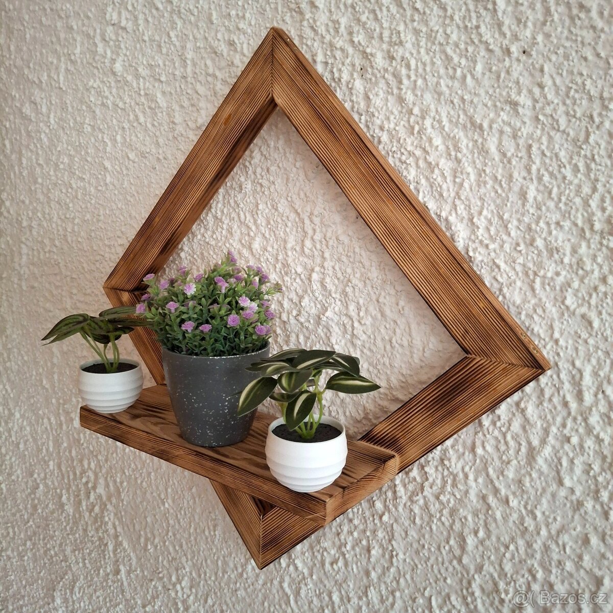 Větší dřevěná polička - 4