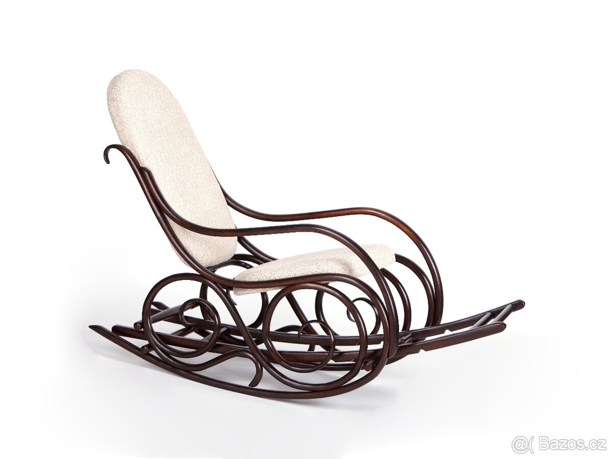 Starožitné houpací křeslo THONET. - 4