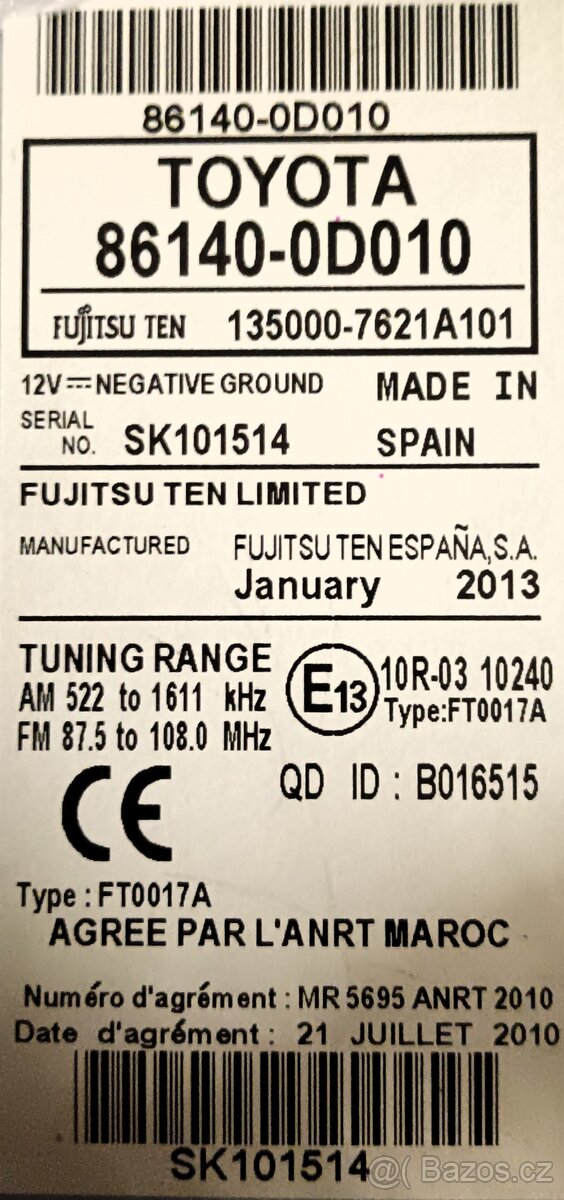 TOYOTA Yaris OM rádio - 4