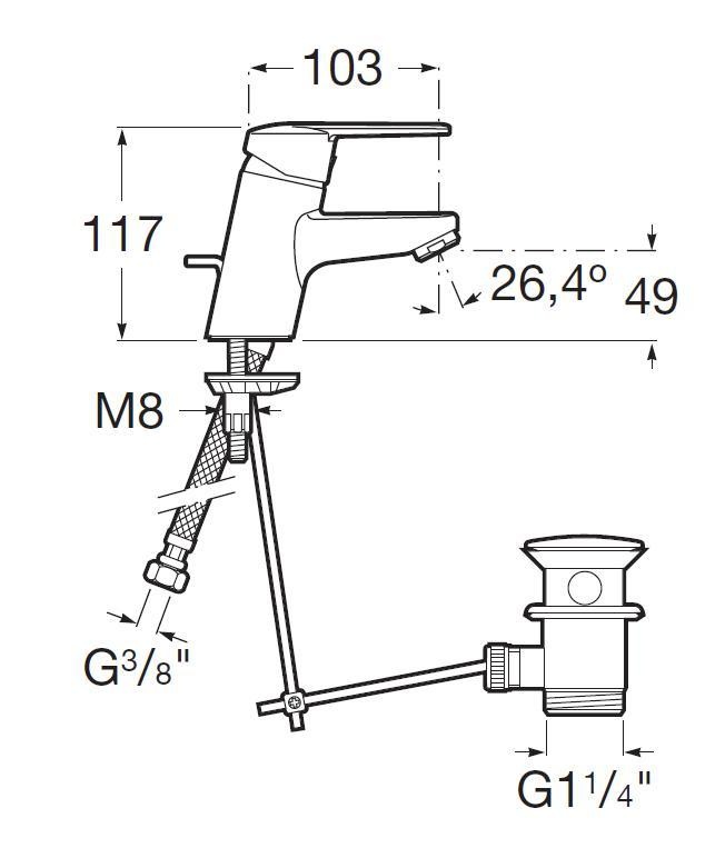 Umyvadlová baterie JIKA Tigo - 4