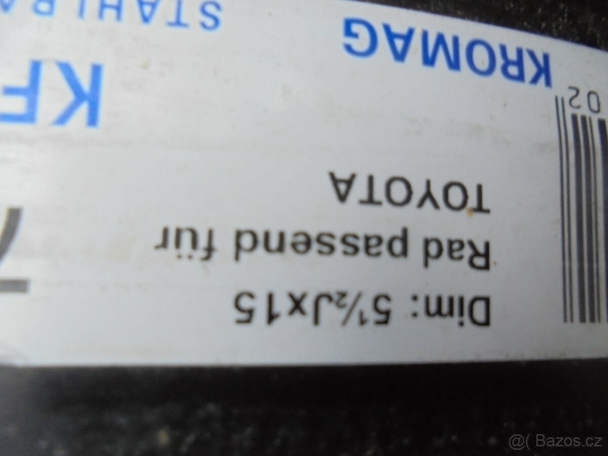 1ks ocelový disk 15" Toyota Prius 1 - 4