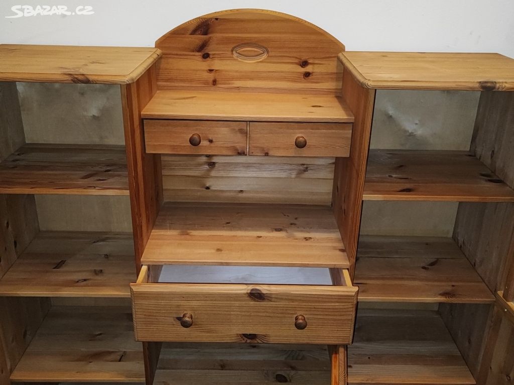 Celo masivní komoda - vitrína - 4