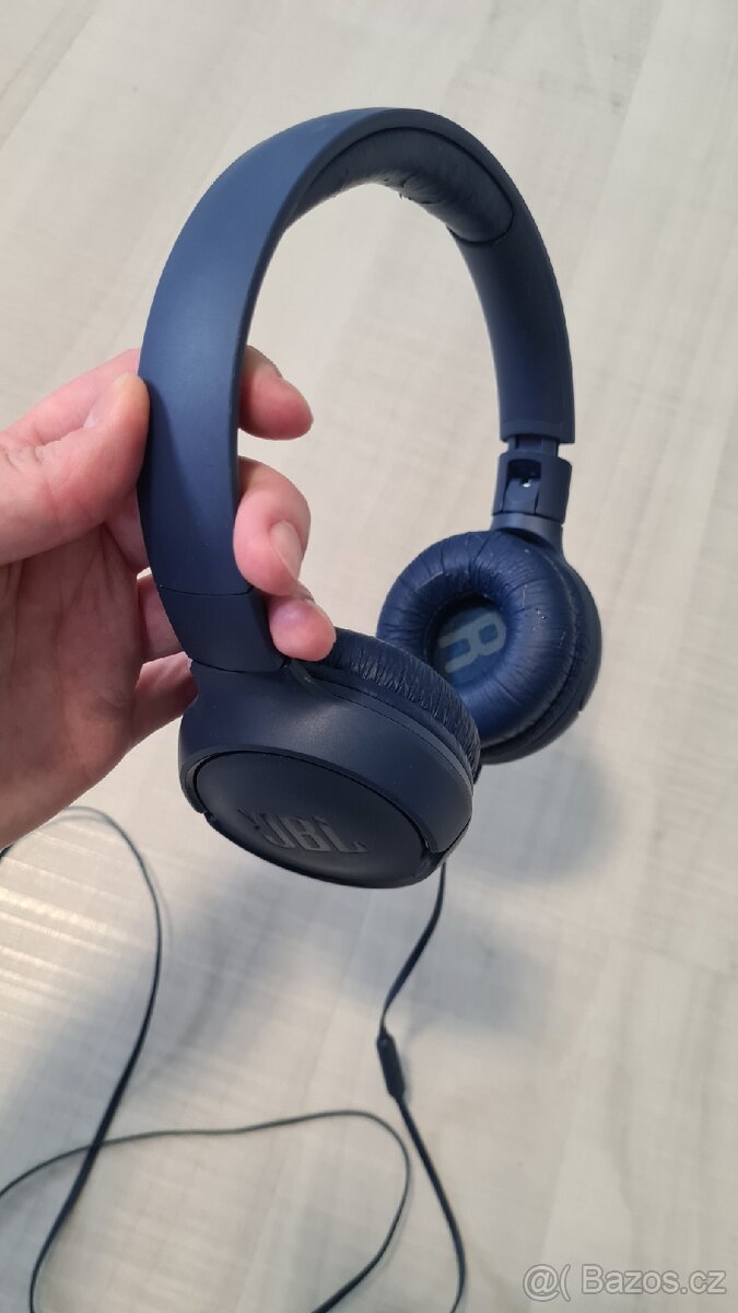 Sluchátka drátová jack JBL modrá - 4