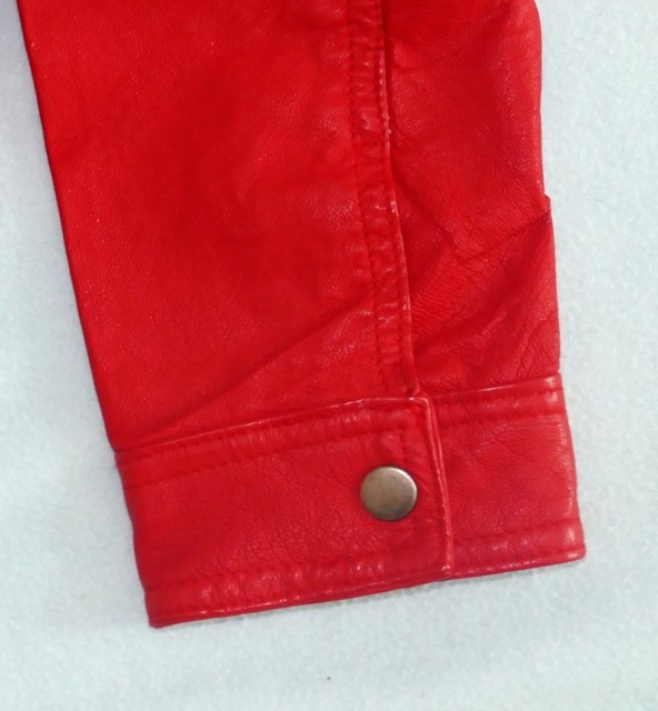 Červená bunda pravá kůže, vel. 38, zn. Sora - 4