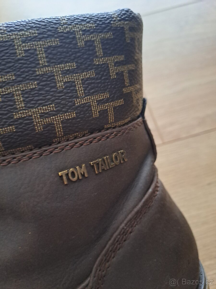 Zimní kožené boty TOM Tailor - 4