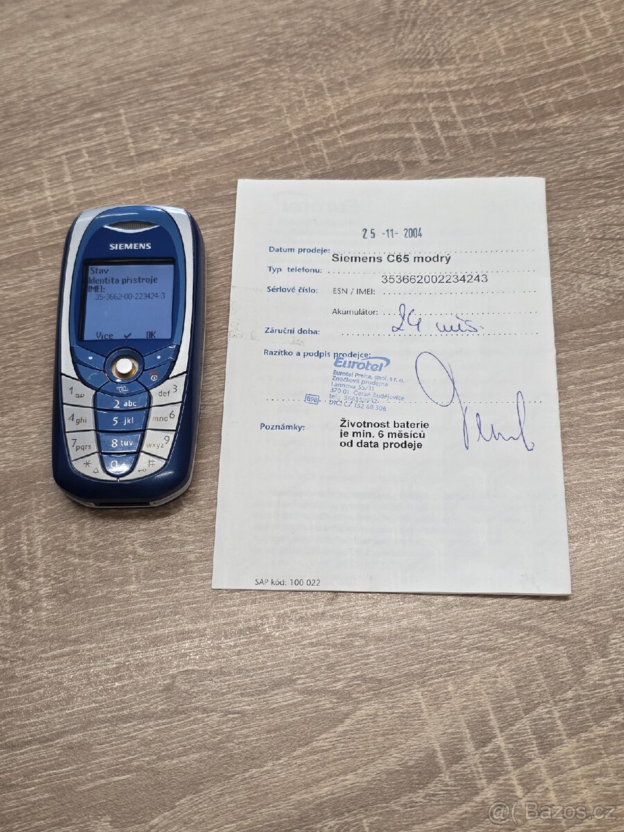 Siemens C65 se záručním listem - 4