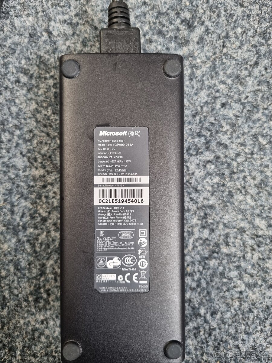 XBOX 360 Slim adaptér trafo original microsoft - 4