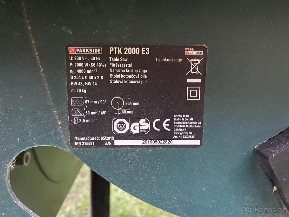 Parkside PTK 2000 E3 - 4