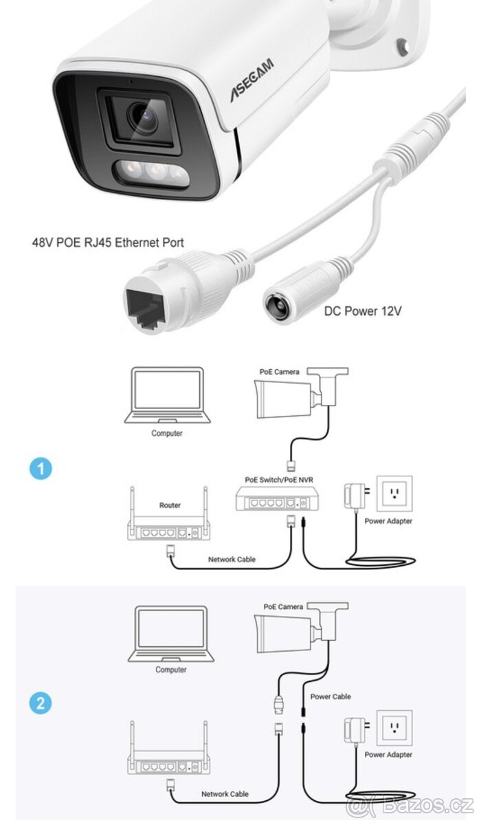 Bezpečnostná canera ASECAM 4K 8MP IP - 4