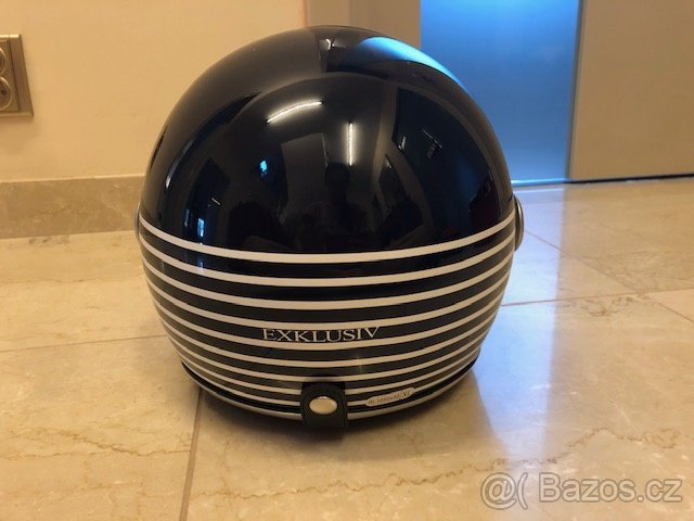 Tmavěmodrá pánská retro helma Exklusiv Freeway Marina Blue - 4