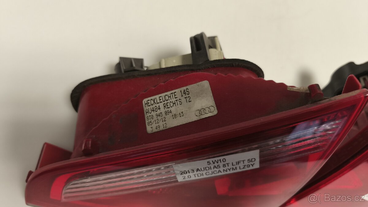Audi A5 8T liftback - zadní světla vnitřní - 4
