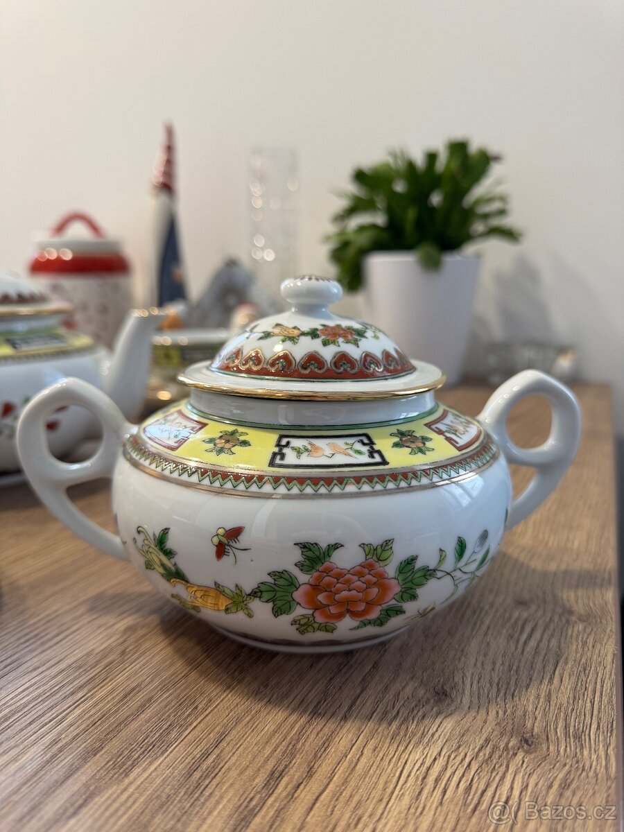 STAROŽITNÝ ČAJOVÝ SERVIS/ SOUPRAVA, Čínský porcelán - 4