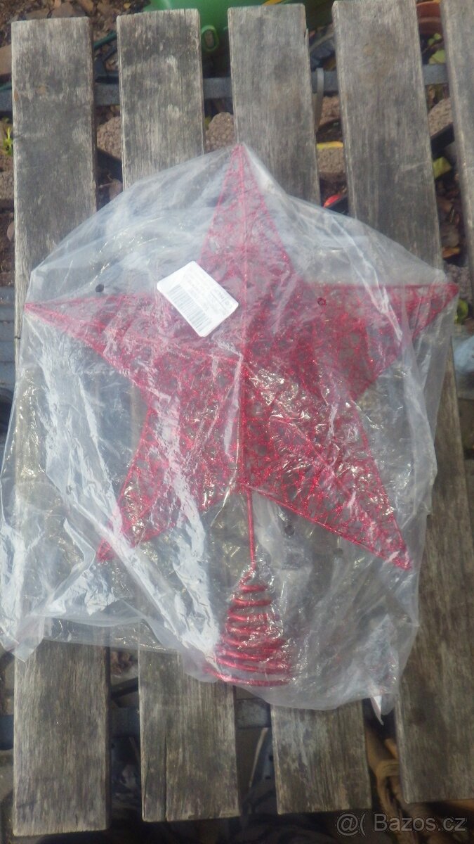 Vánoční dekorace hvězda stromek ozdoby - 4