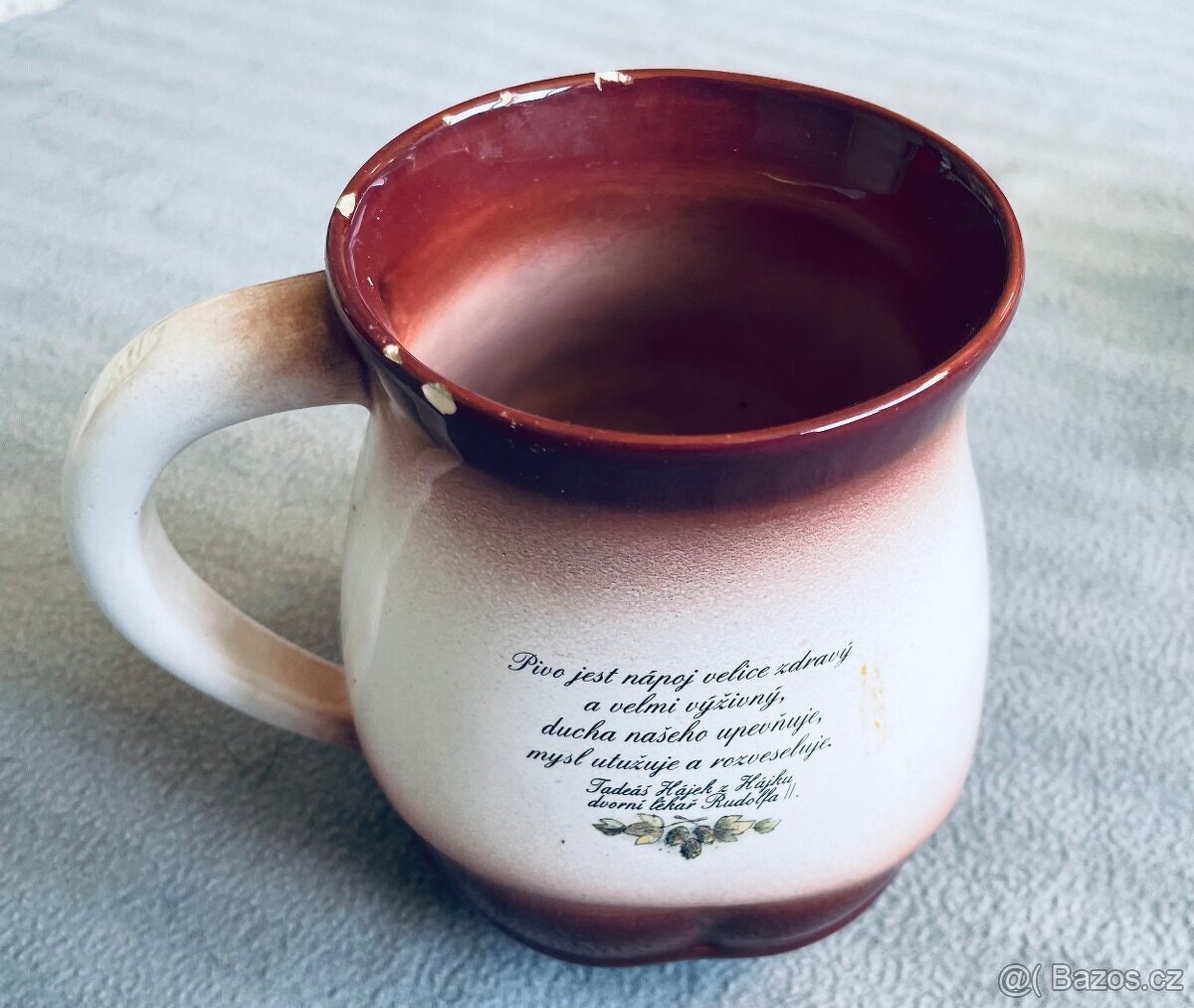 Pivní sklo, tupláky, keramický půllitr - 4