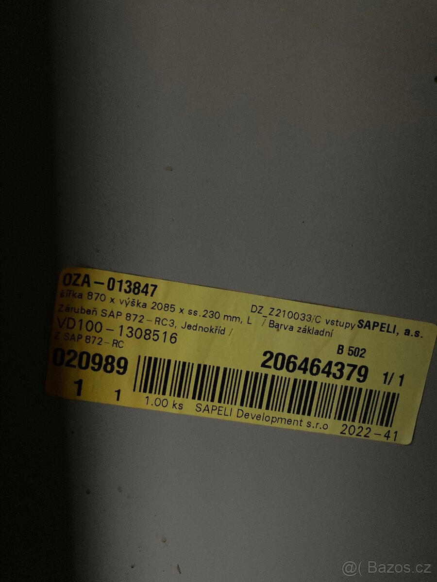 Ocelova zárubeň vstupních dveří dvoupolodrážkova Sapeli - 4