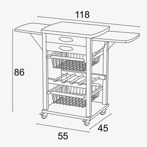 Pojízdný kuchyňský stolek Arredi Italia - 4