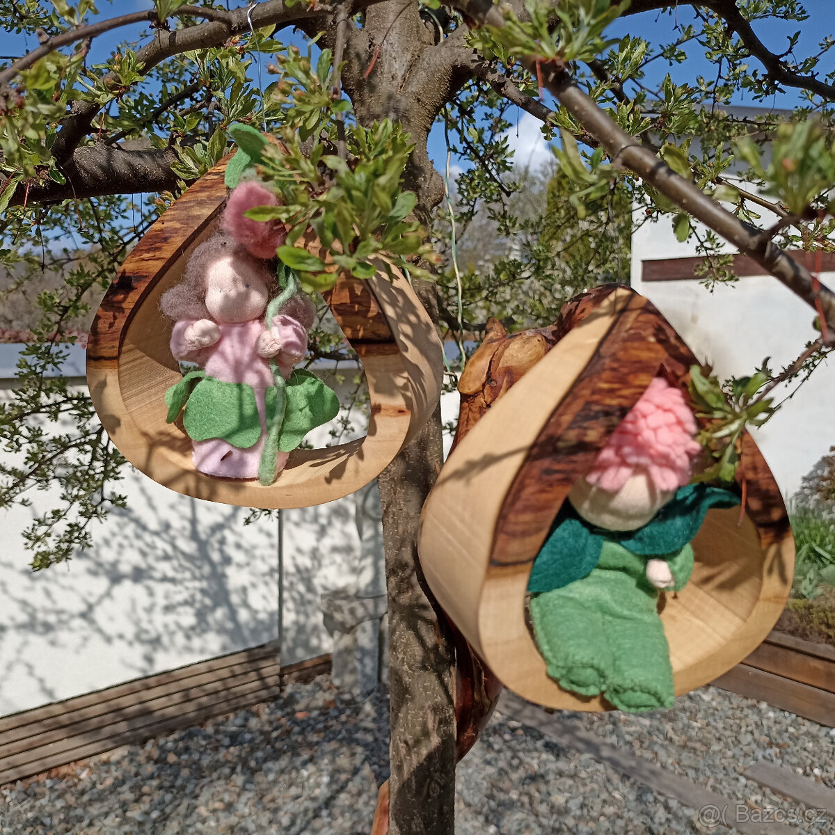 dřevěné dekorace- domečky - 4