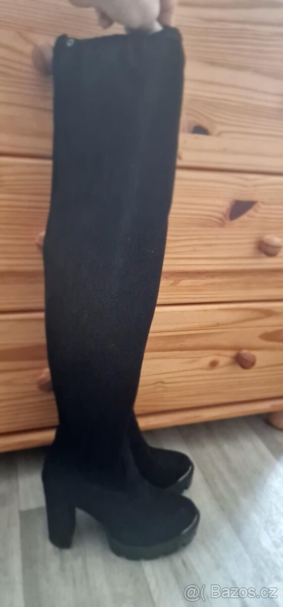 DÁMSKÉ, NÁDHERNÉ BOTY NAD KOLENA, NOVÉ, PC 1.490KČ - - 4