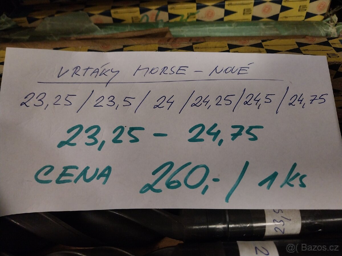 Vrtáky s kuželovou stopkou, HSS, nepoužité - 4