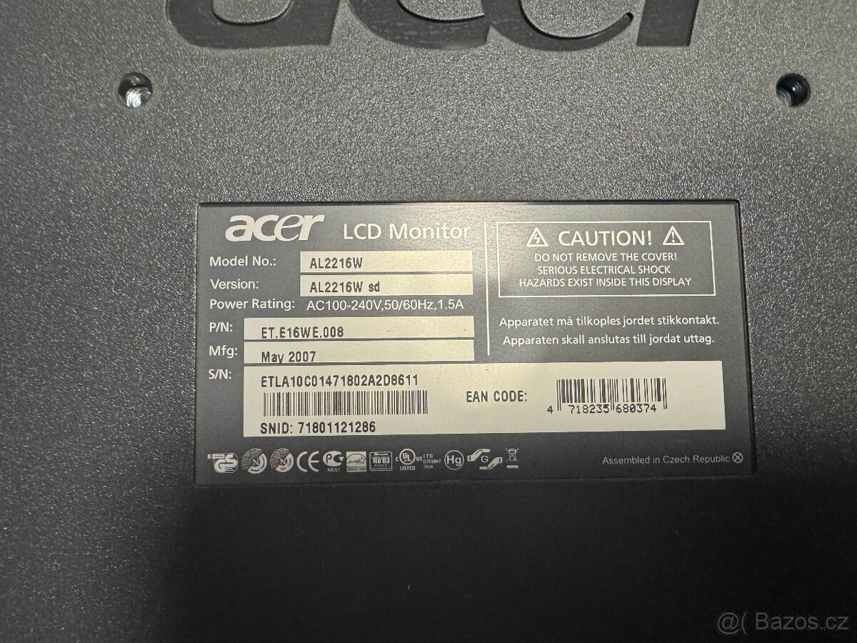 LCD monitory Acer/HP - 4