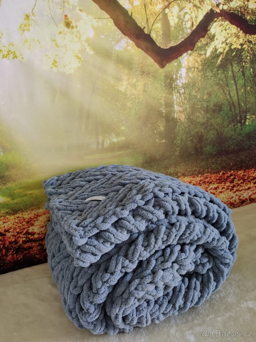 Pletená deka pro dospělé šedá - 4