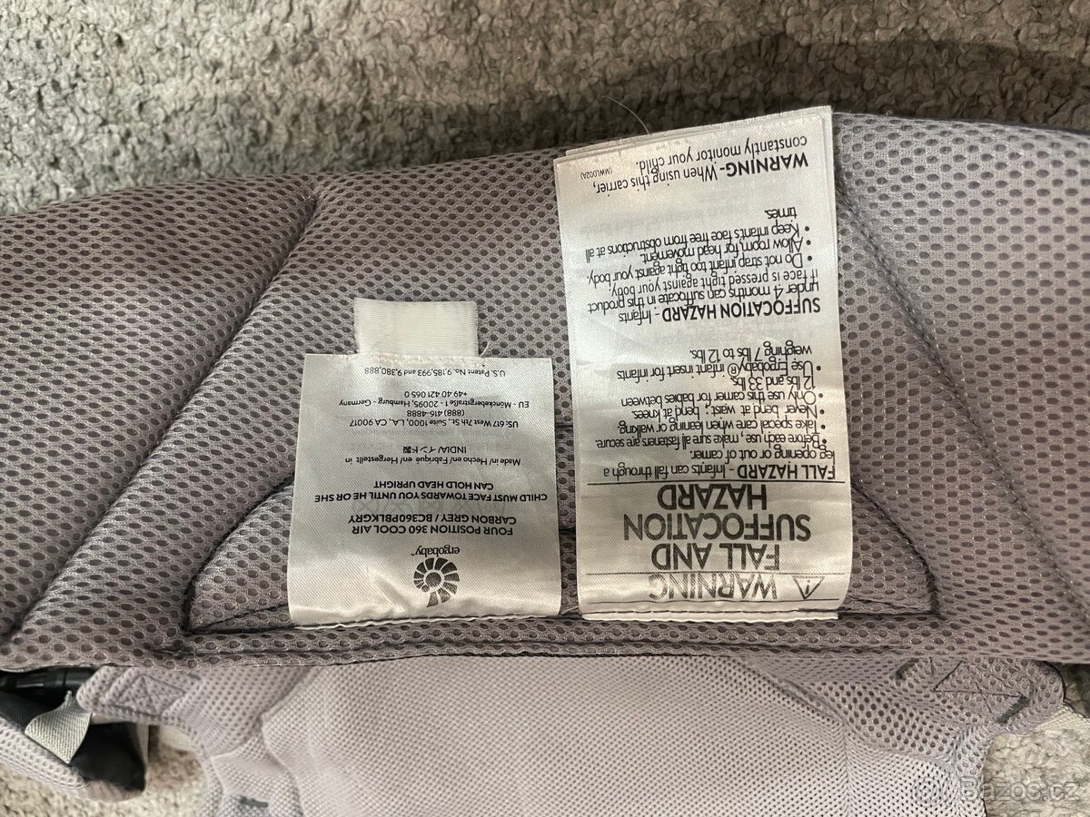 360 nositko + zdarma vložka pro novorozence - 4