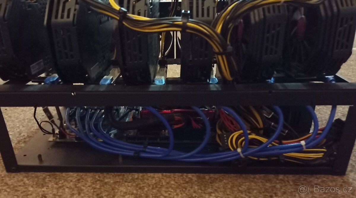 Mining rig 6x XFX RX 580 8GB na rozebrání na díly - 4