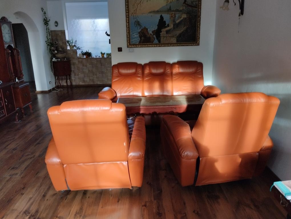 Kvalitní kožená sedací souprava - 4