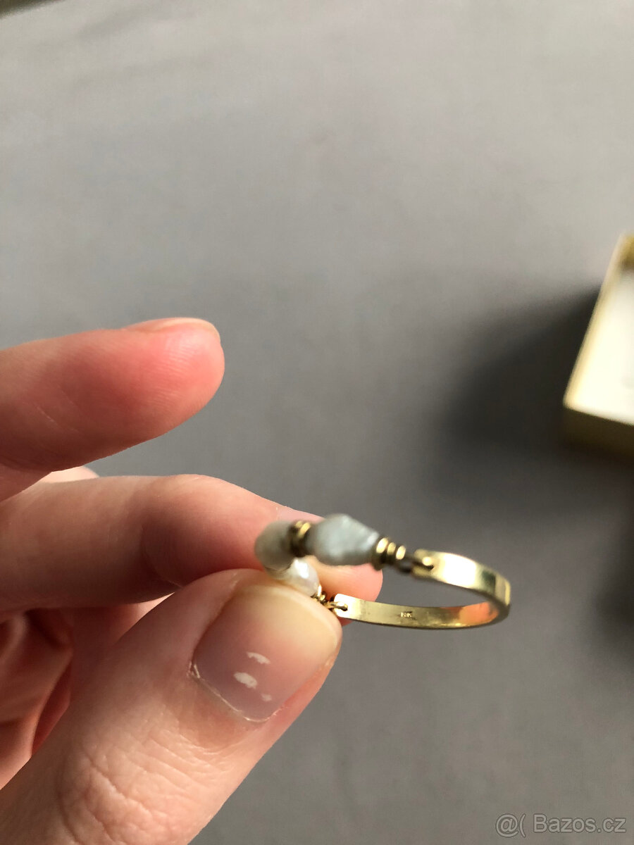 Zlatá souprava, náušnice a prsten - 4