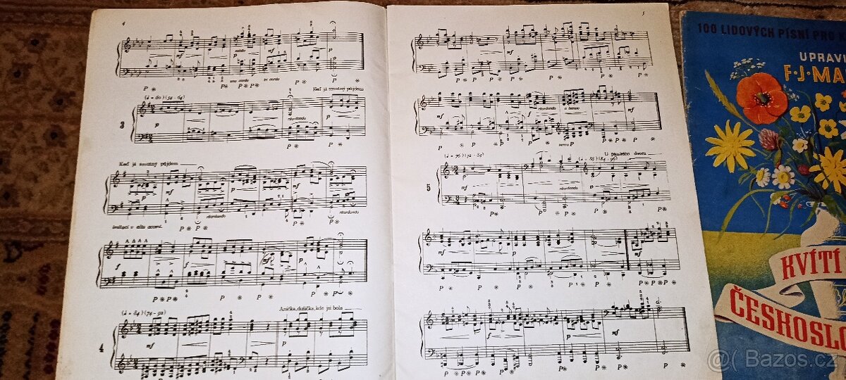 Staré noty pro klavír - Národní písně - 4