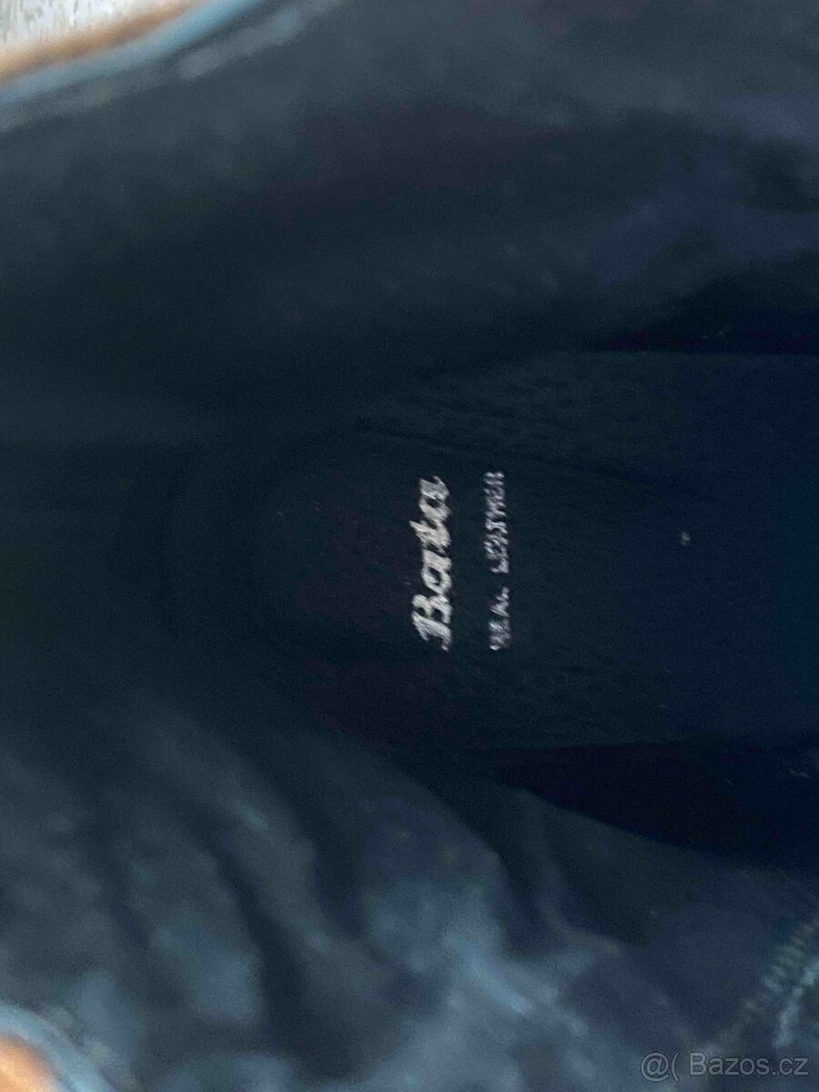 Kožené kotníkové boty na podpatku vel. 41 - 4