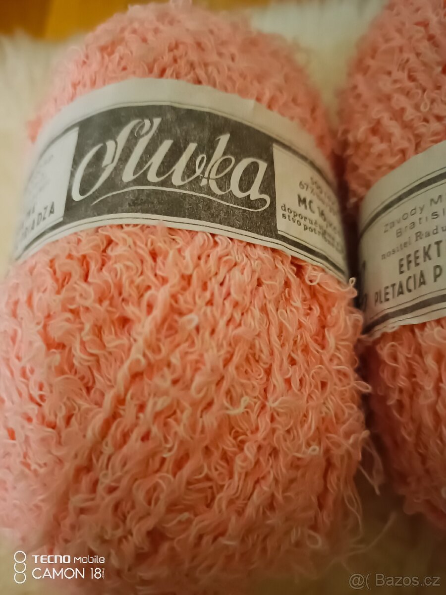 Retro krásná efektní bavl.příze Sluka 4ks - 4