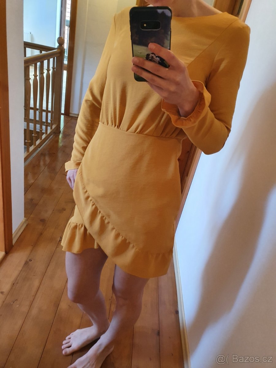 Šaty - justbyveronika hořčičně žlutá - 4