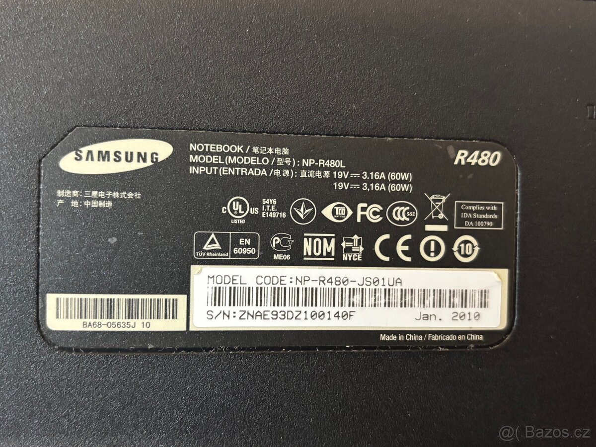 Samsung R480 Core i3, 3GB RAM, 320GB HDD, levný notebook ✅ - 4